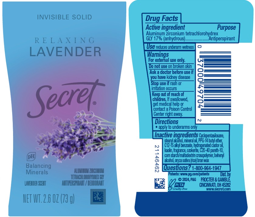 Pill image for secret relaxing lavender invisible solid
