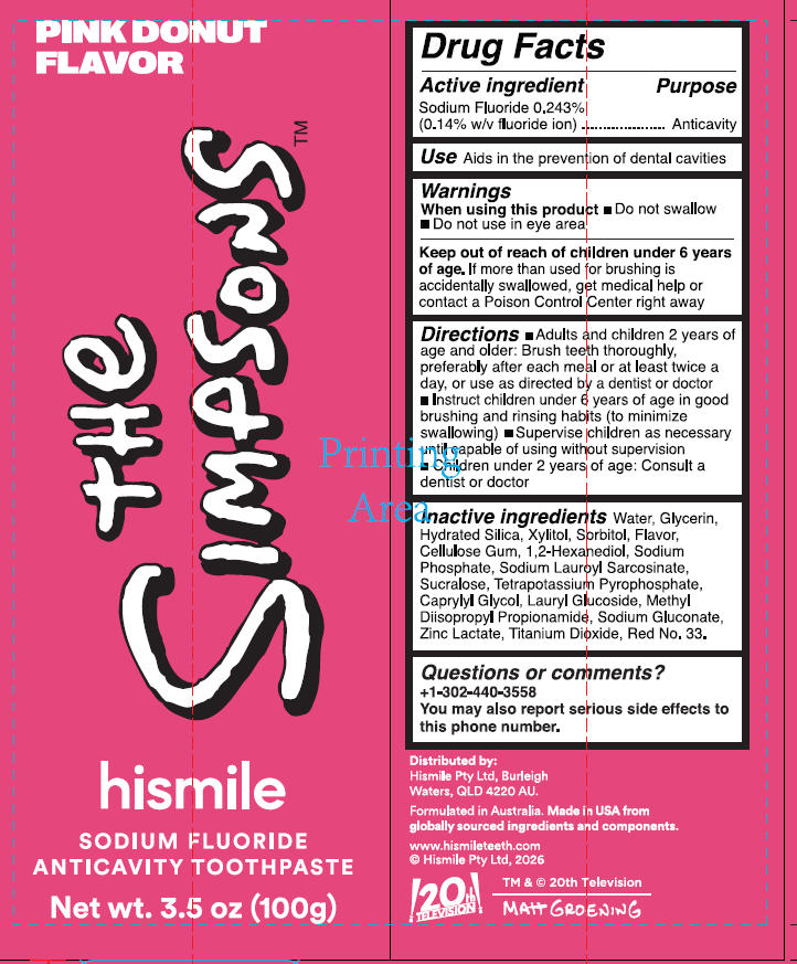 Pill image for The Simpsons Pink Donut Flavor Sodium Fluoride Anticavity Toothpaste