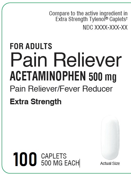 Pill image for Acetaminophen Caplets 500 Mg Dye Free