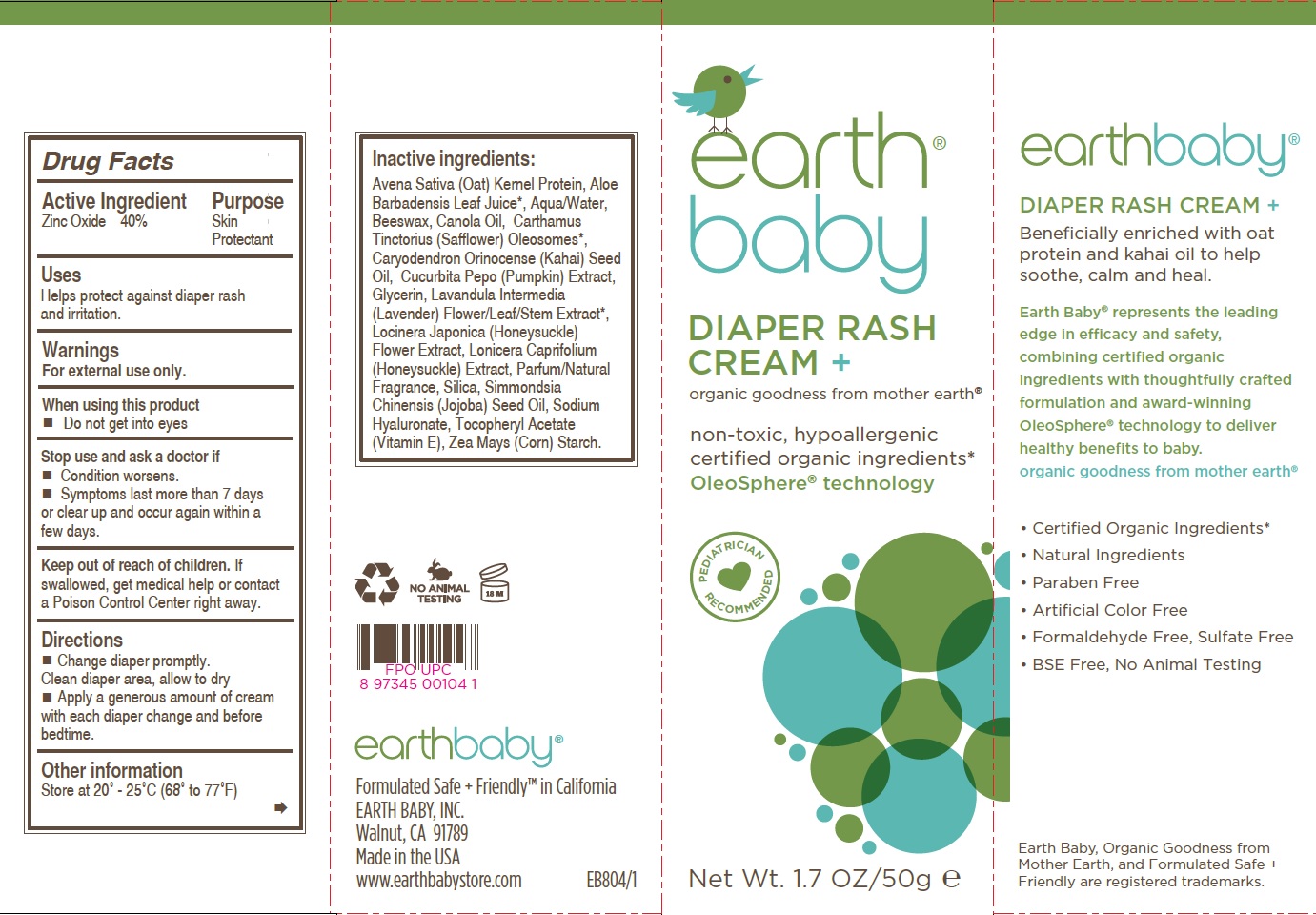 Pill image for Earth Baby Diaper Rash Cream