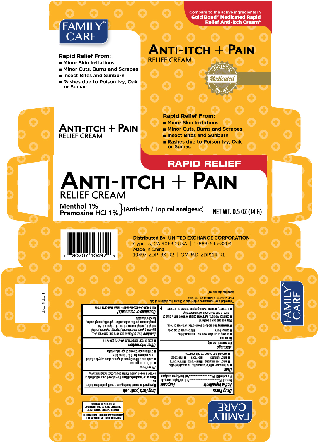 Pill image for Family Care Anti-itch + Pain Relief Cream 0.5oz (10497)