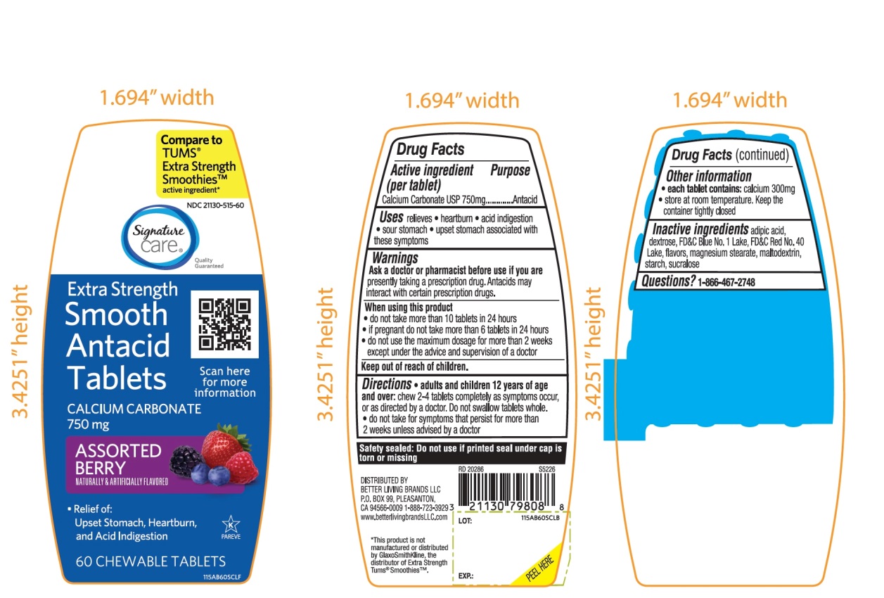 Pill image for Extra Strength Smooth Antacid Calcium Carbonate Tablets