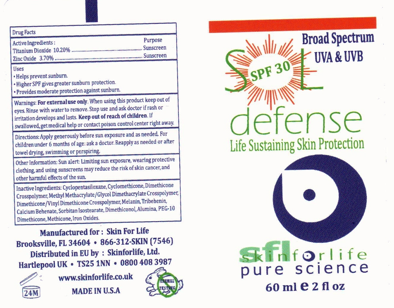 Pill image for Sfl Sunscreen - Sol Defense