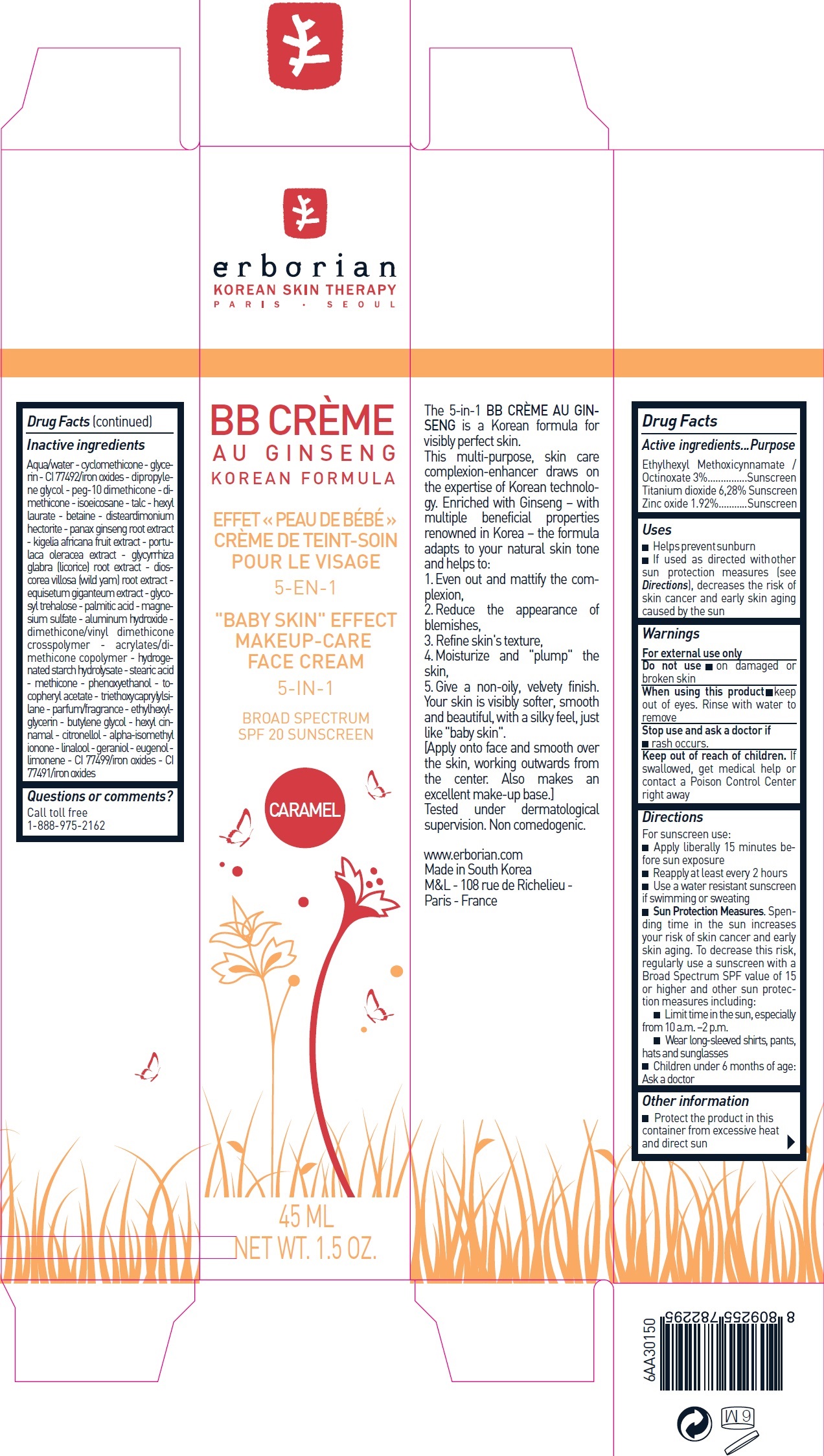 Pill image for Erborian - Bb Creme Au Ginseng Caramel Spf20