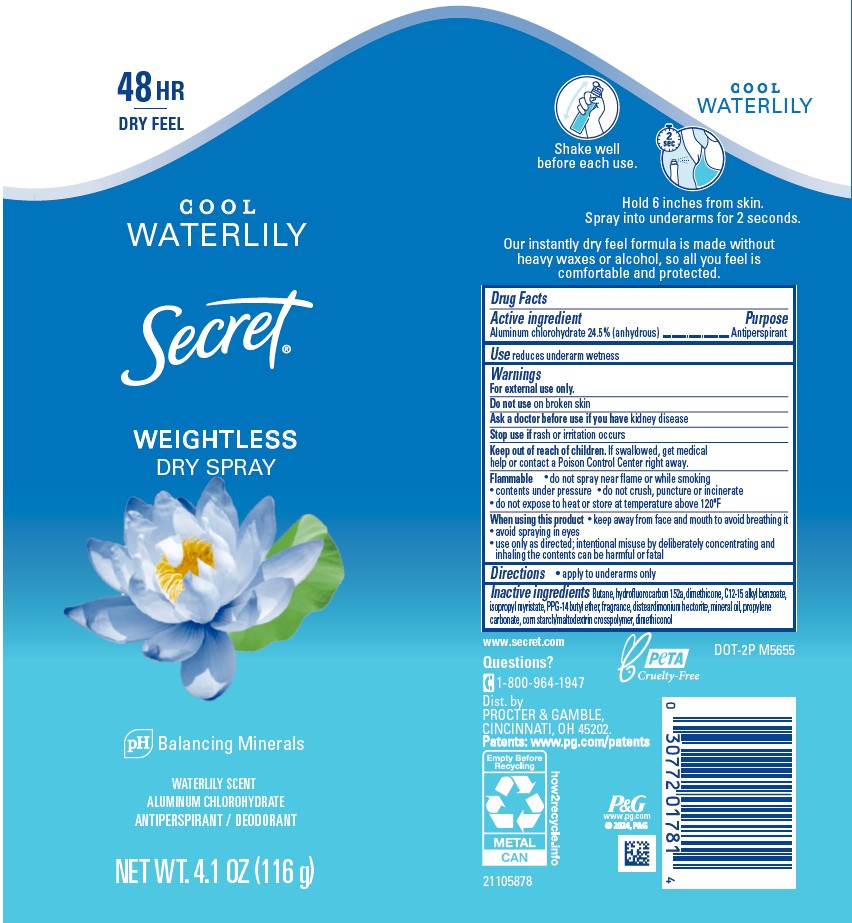 Pill image for Secret Weightless Dry Spray Cool Waterlily