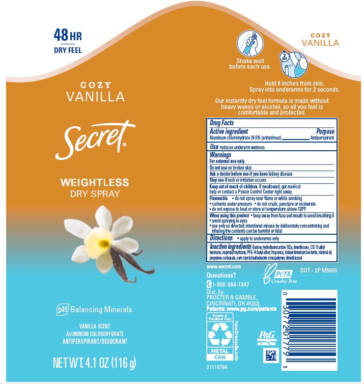 Pill image for Secret Weightless Dry Spray Cozy Vanilla