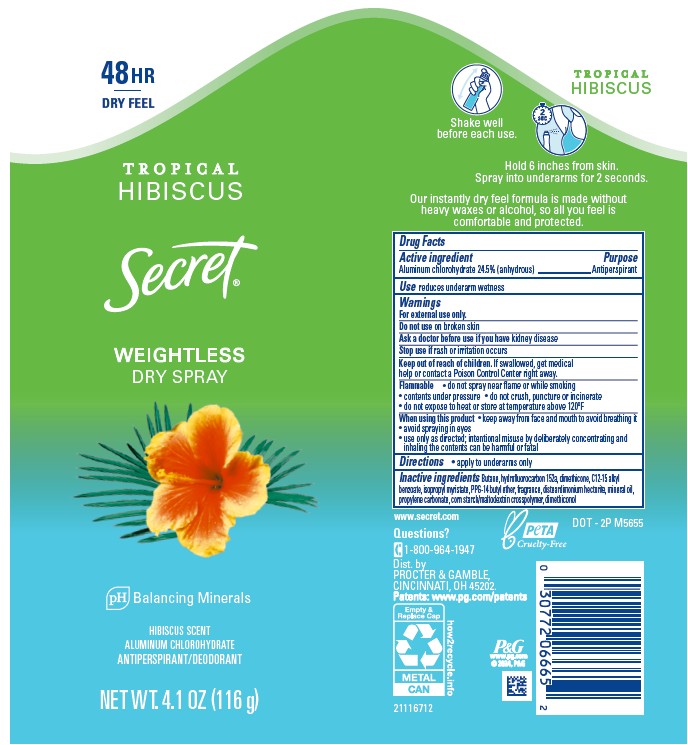 Pill image for Secret Weightless Dry Spray Tropical Hibiscus