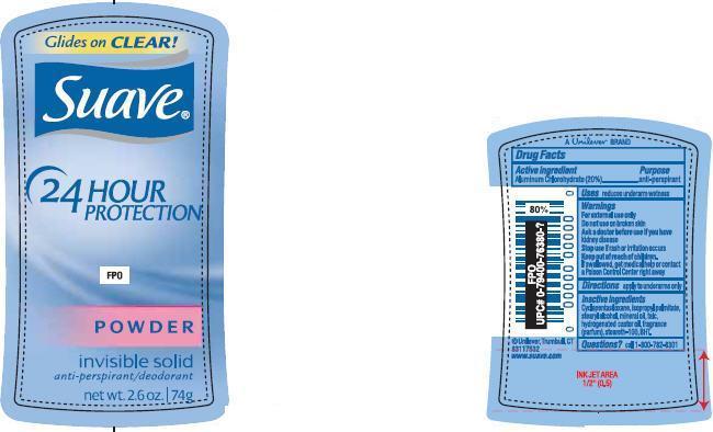 Pill image for Suave 24 Hour Powder Invisible Solid Antiperspirant Deodorant