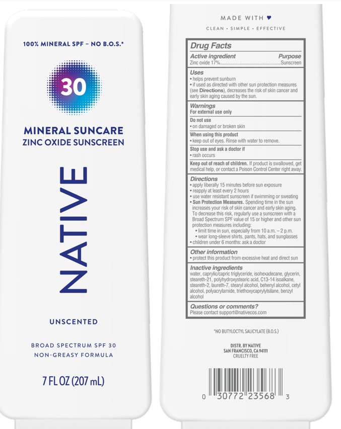 Pill image for Native Mineral Suncare Zinc Oxide Sunscreen Unscented Broad Spectrum Spf 30