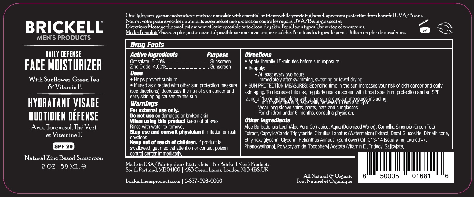 Pill image for Brickell Daily Defense Face Moisturizer Spf-20