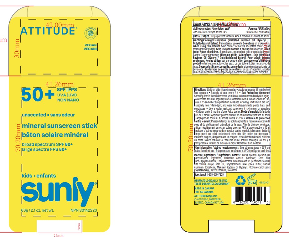 Pill image for Attitude Sunly Kids Mineral Sunscreen Stick Spf 50 Unscented