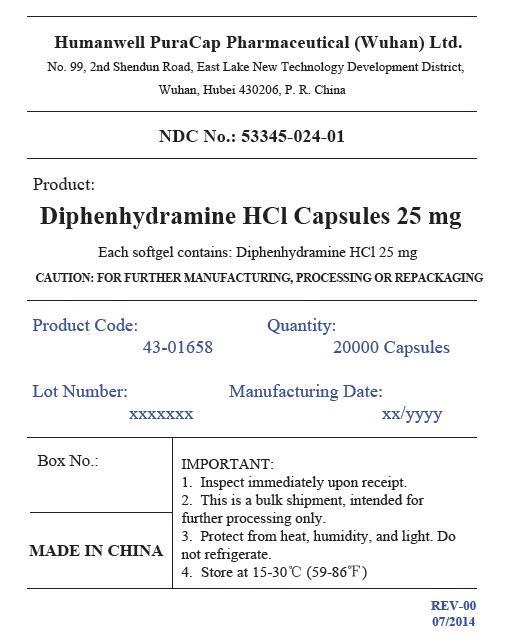 Pill image for Diphenhydramine Hydrochloride Capsules, Liquid Filled