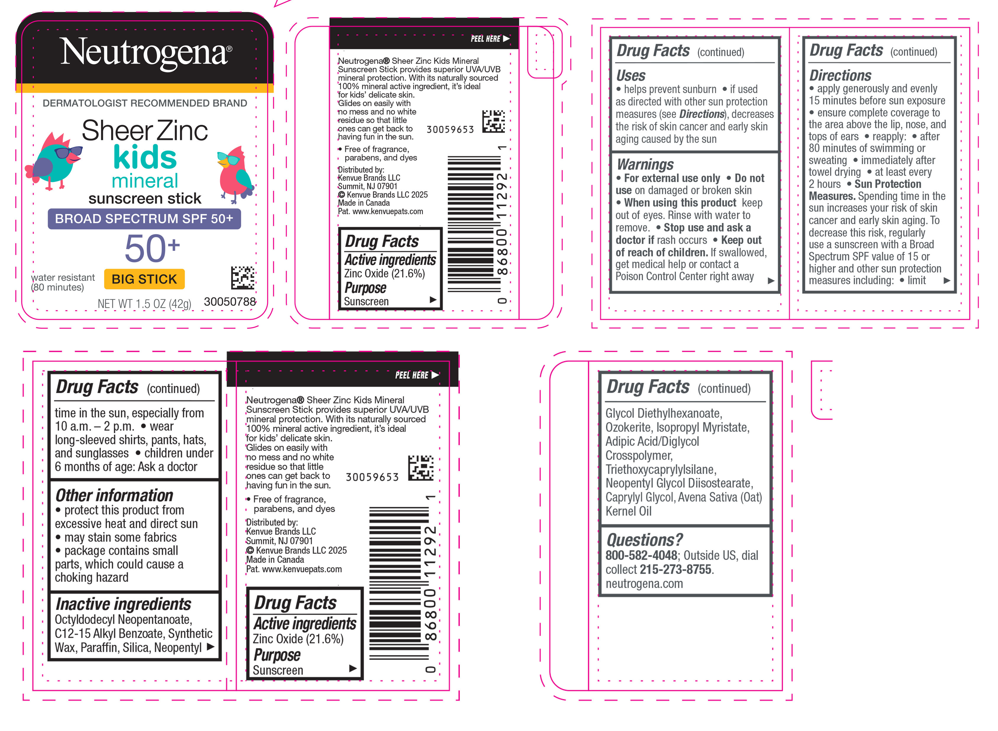 Pill image for Neutrogena Sheer Zinc Kids Mineral Sunscreen Stick Broad Spectrum Spf 50+
