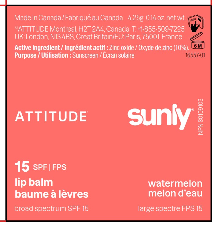 Pill image for Attitude Sunly Lip Balm Spf 15 Watermelon