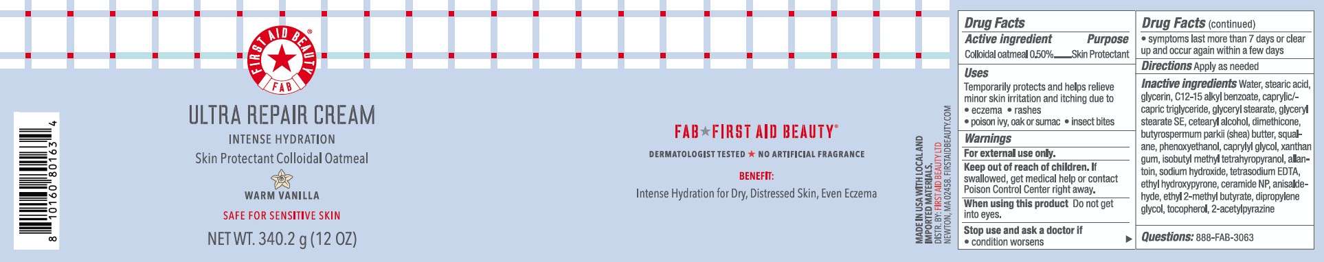 Pill image for First Aid Beauty Fab Ultra Repair Cream Skin Protectant Vanilla