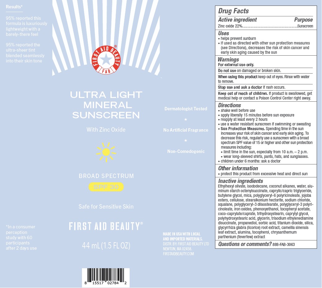 Pill image for first aid beauty fab ultra light mineral sunscreen broad spectrum sunscreen spf 30