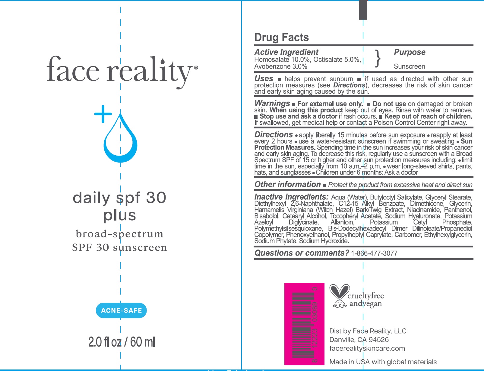 Pill image for Face Reality Daily Spf 30 Plus Sunscreen Spf 30