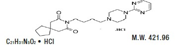 Pill image for Buspirone Hydrochloride Tablets, Usp