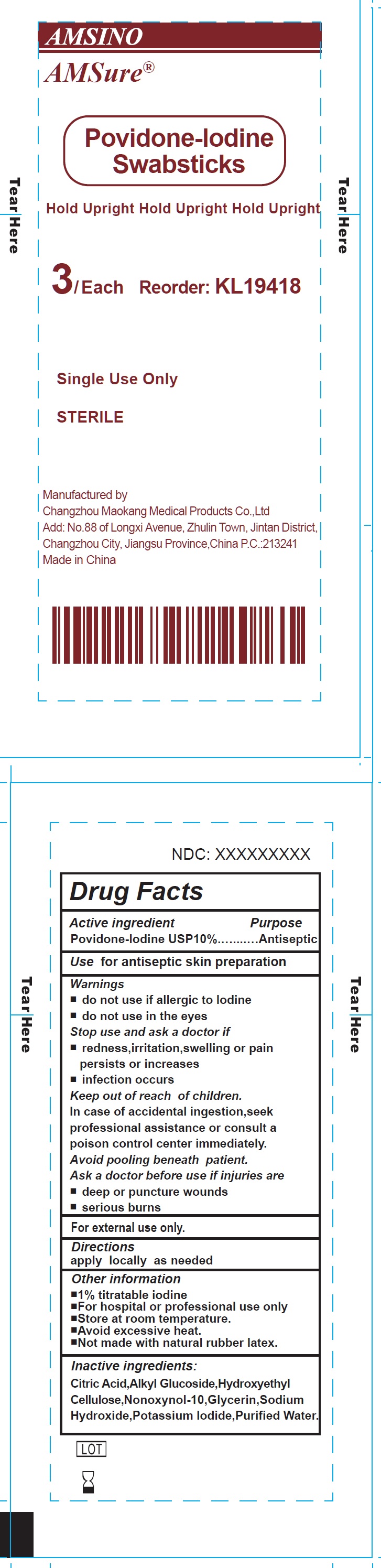 Pill image for Povidone Iodine Swabsticks 4" Triple