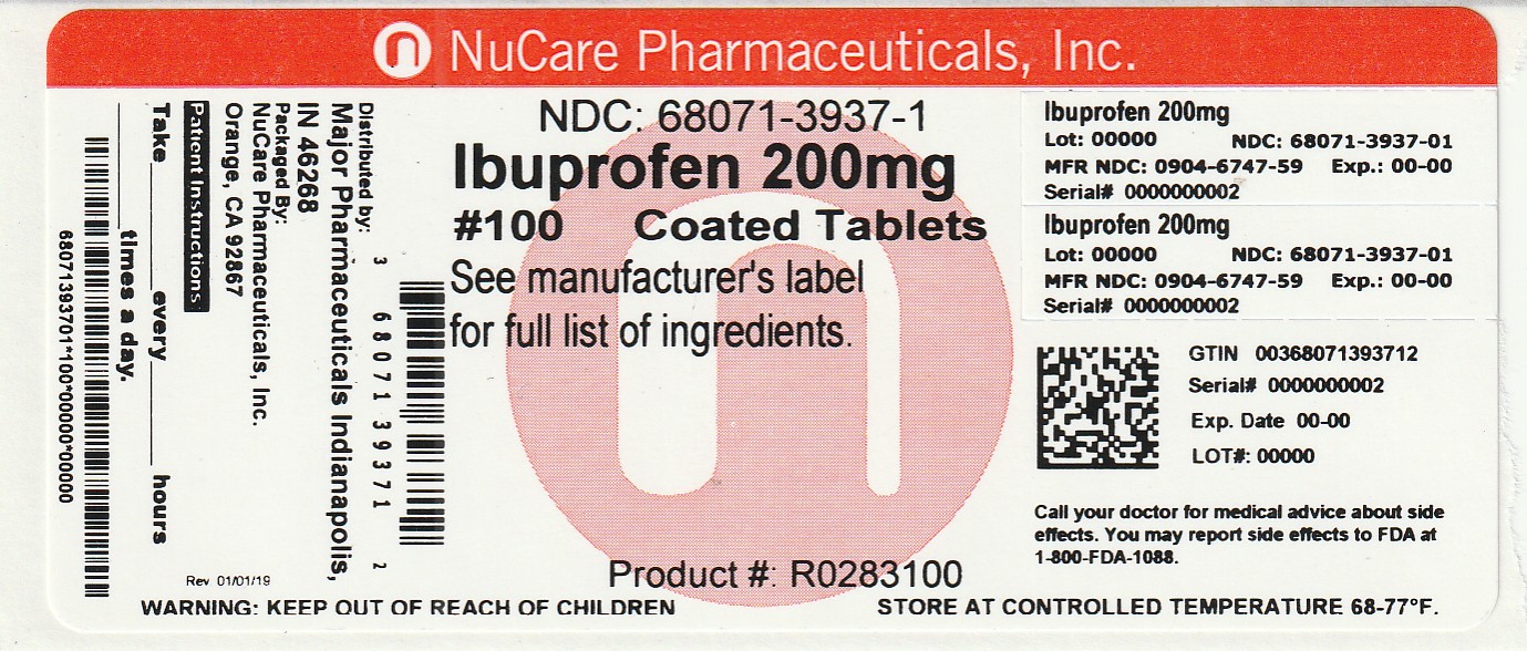 Pill image for Major Pharmaceuticals Ibuprofen Drug Facts