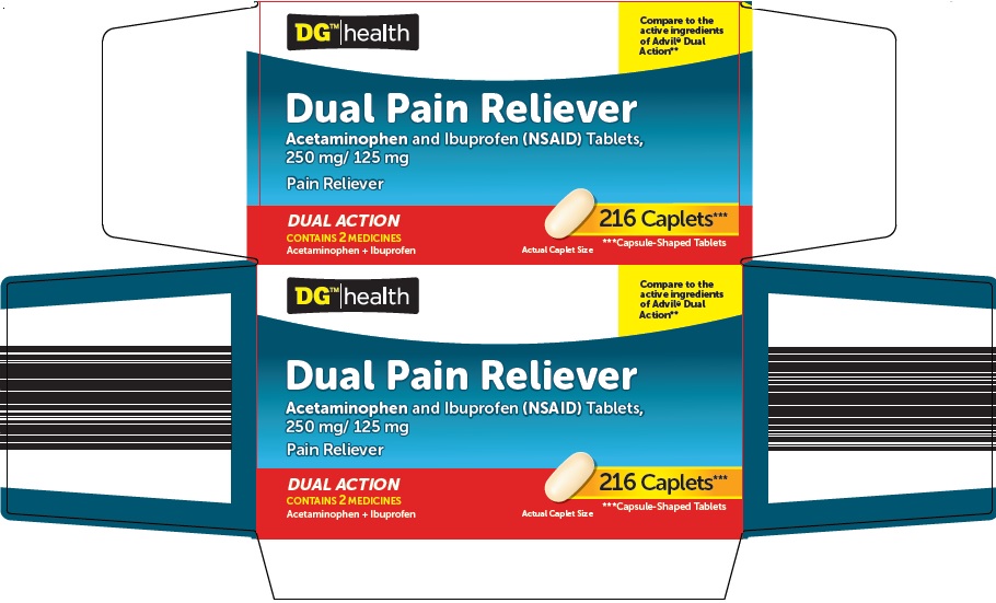 Pill image for Dolgencorp, Llc Dual Pain Reliever Drug Facts