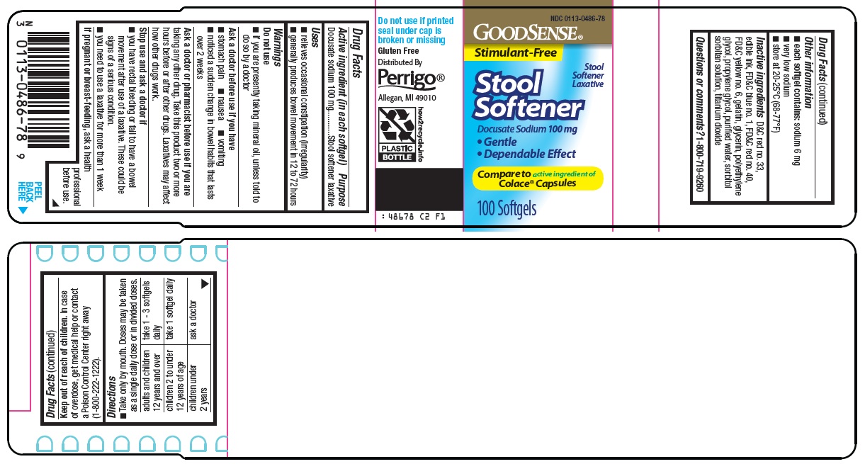 Pill image for Perrigo Stool Softener Drug Facts