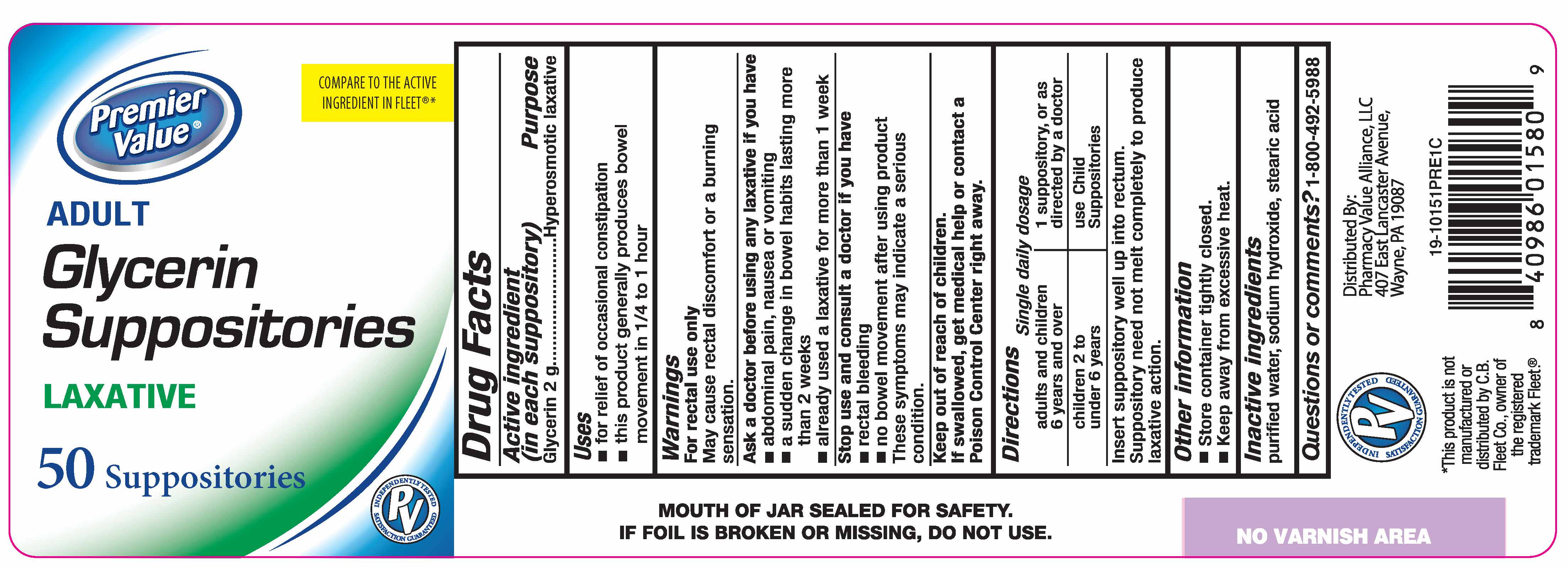 Pill image for Premier Value Glycerin Supp