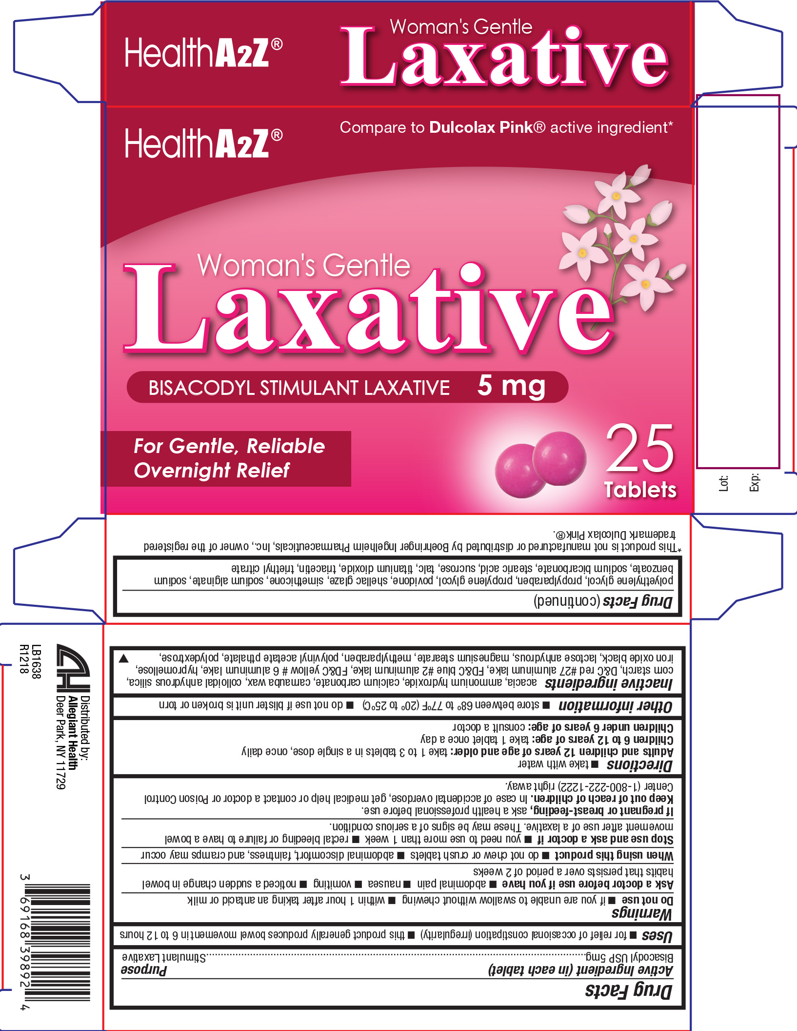 Pill image for 232 - Health A2z Womans Laxative