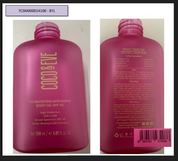 Pill image for Coco & Eve Tan Boosting Anti-aging Body Oil Spf45