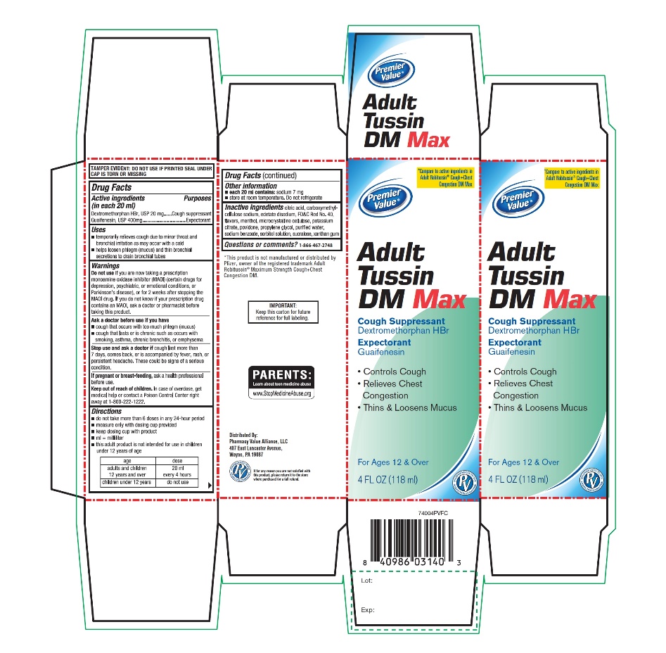 Pill image for Premier Value Tussin Dm Max Drug Facts