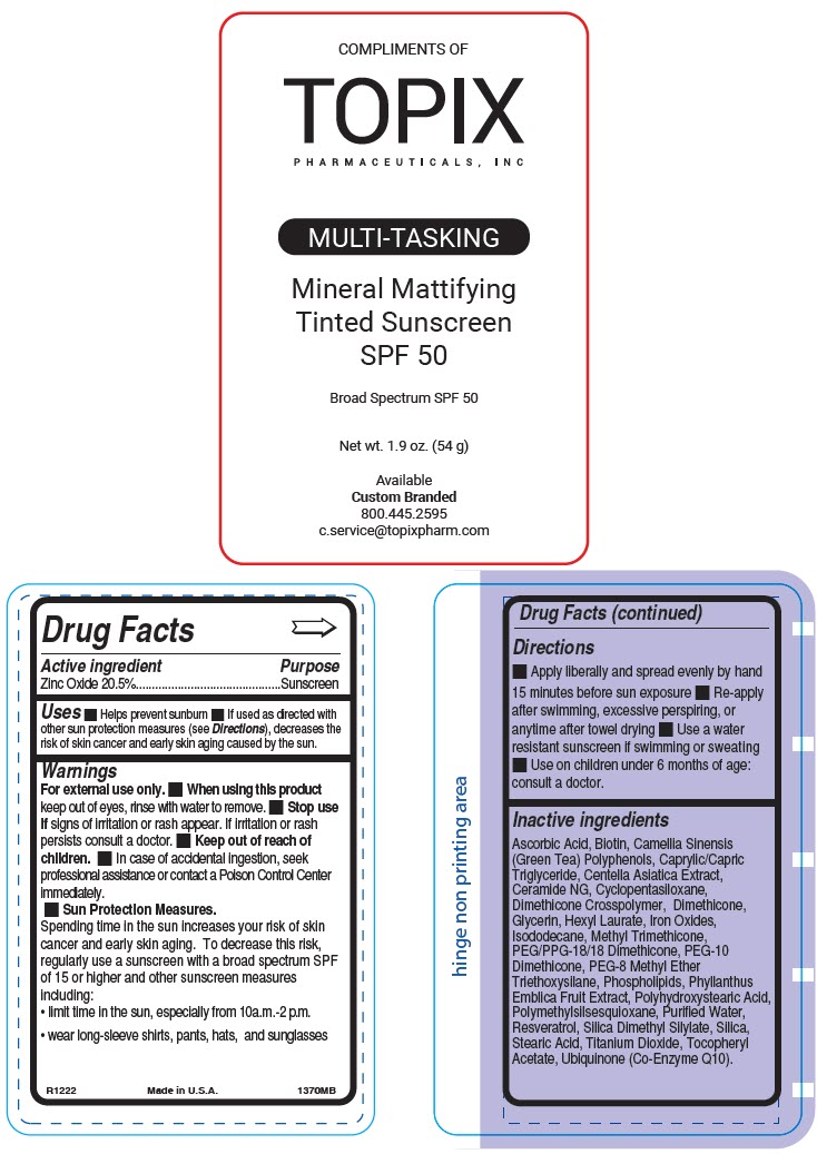 Pill image for topix mineral mattifying tinted sunscreen