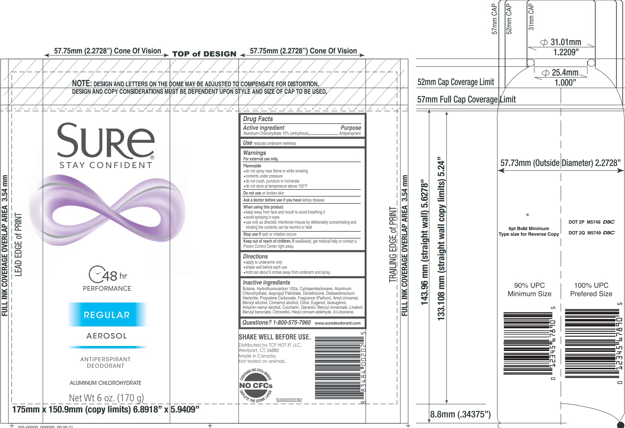 Pill image for Sure Regular Aerosol Antiperspirant And Deodorant