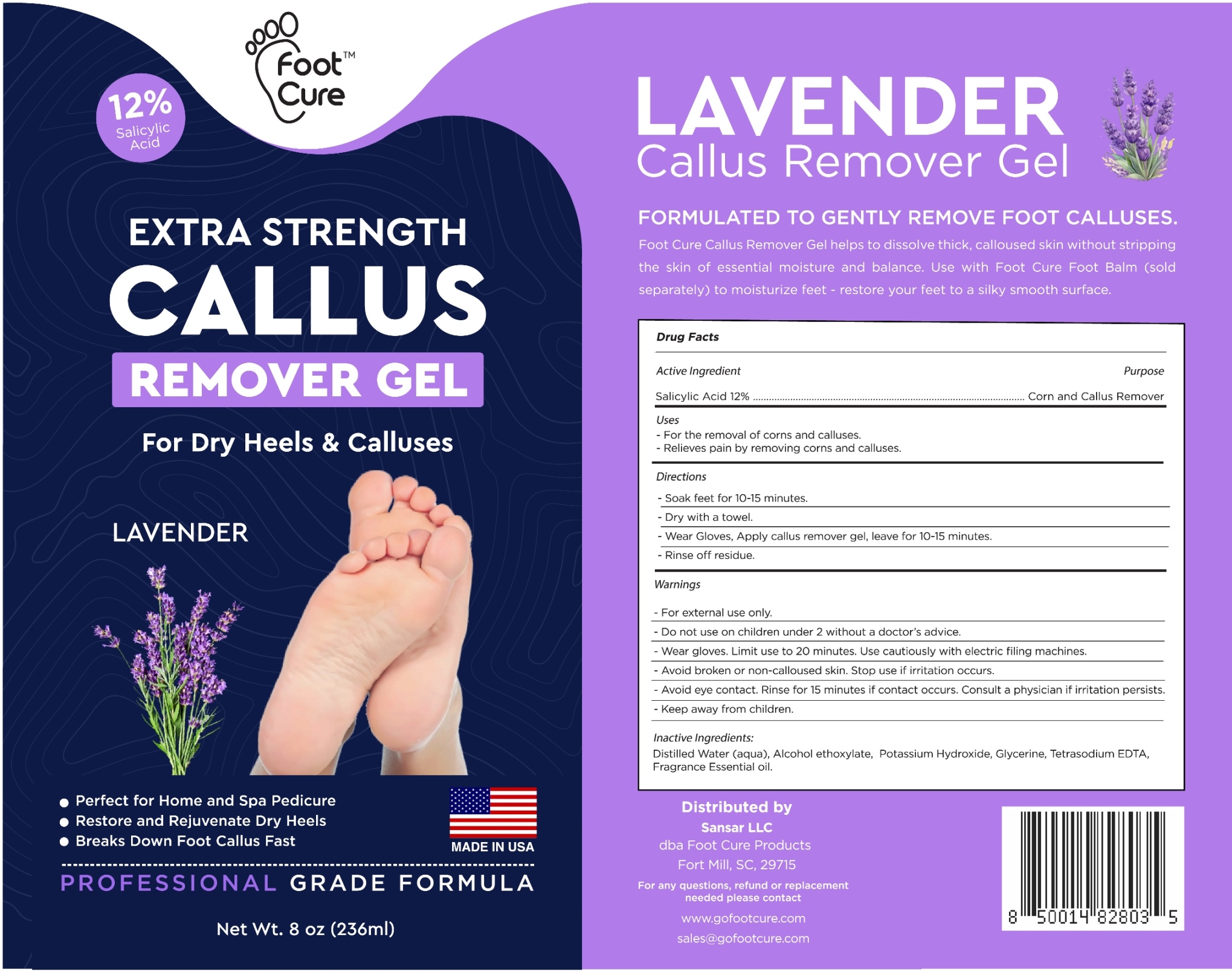 Pill image for Lavender Callus Remover Gel