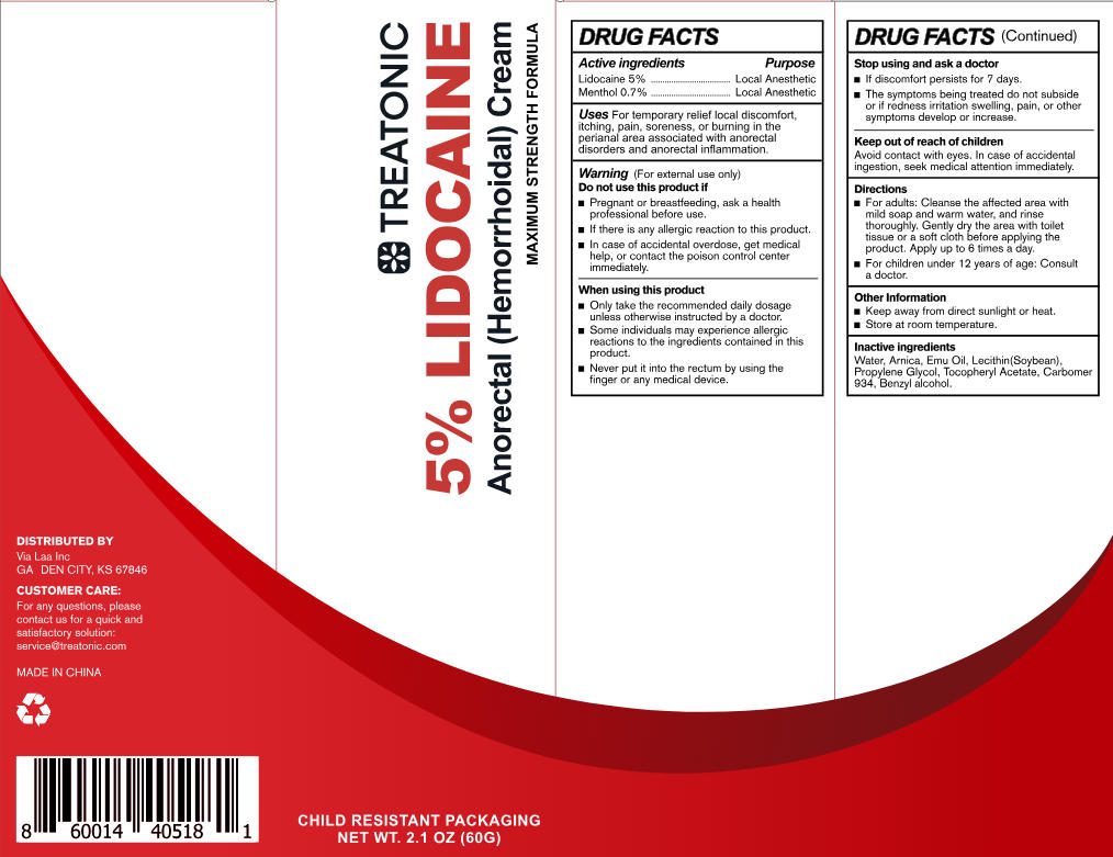 Pill image for Initial Drug Listing - Treatonic 5% Lidocaine Cream