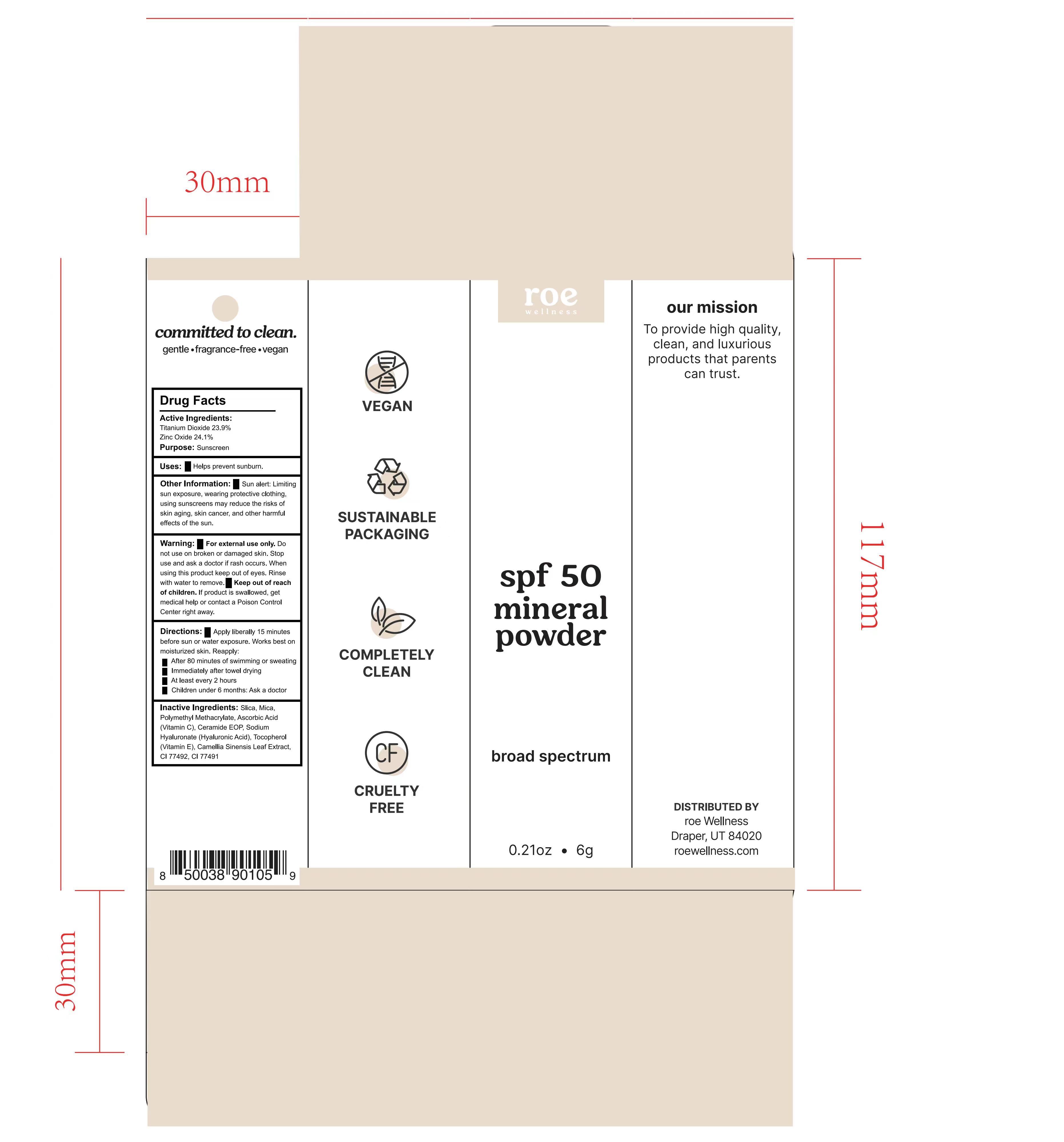 Pill image for 87283-003-01 Roe Wellness Spf 50 Mineral Powder