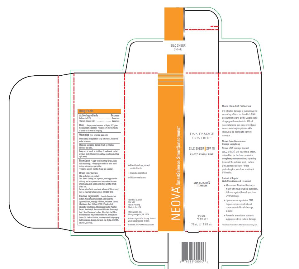 Pill image for Neova Dna Damage Control - Silc Sheer Spf 45 - Drug Facts