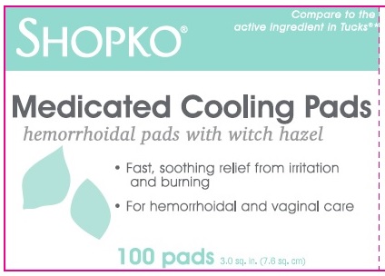 Pill image for Shopko Medicated Cooling Pads