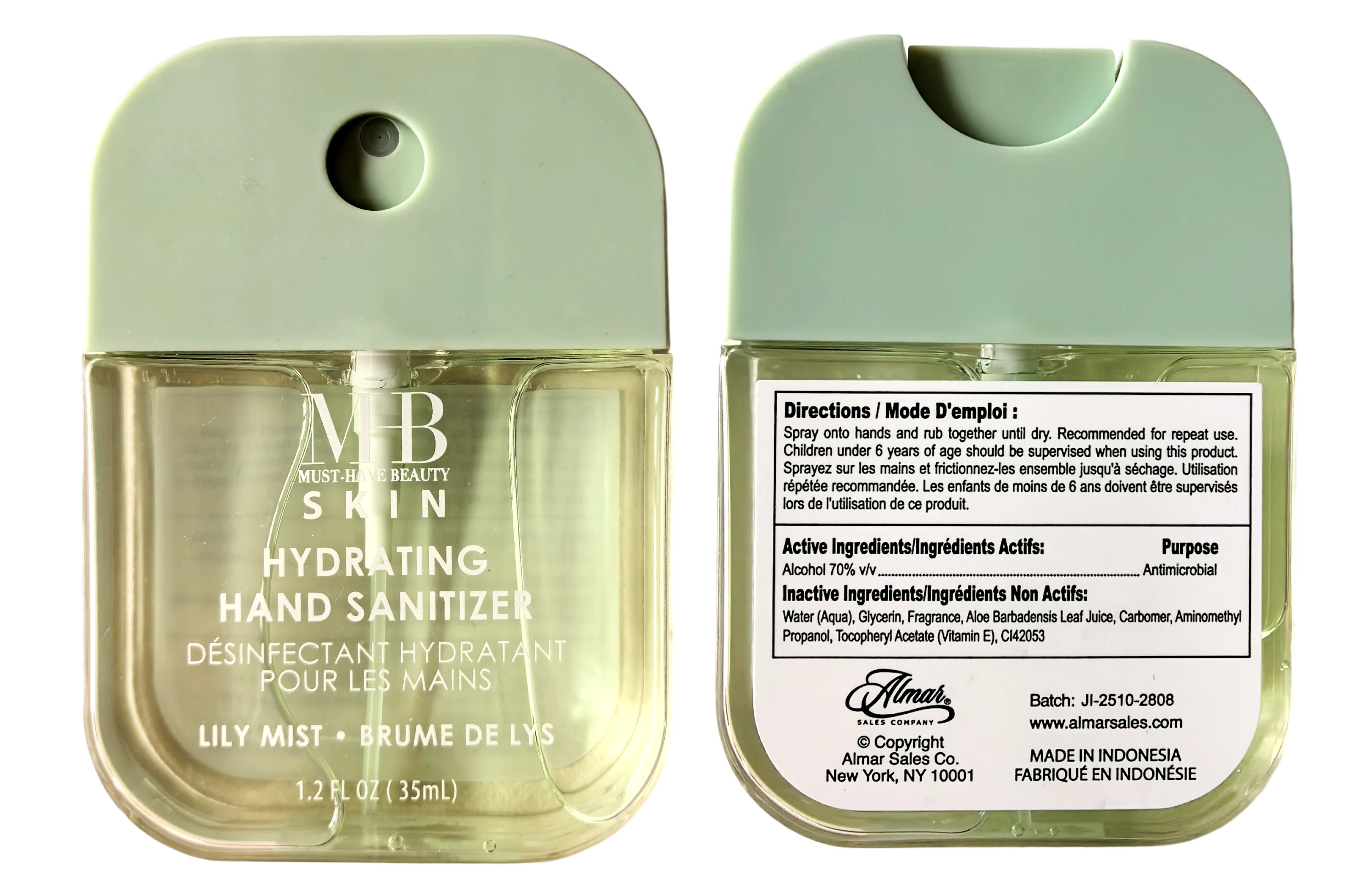 Pill image for Mhb Skin Hydrating Hand Sanitizer, Lily Mist 35ml