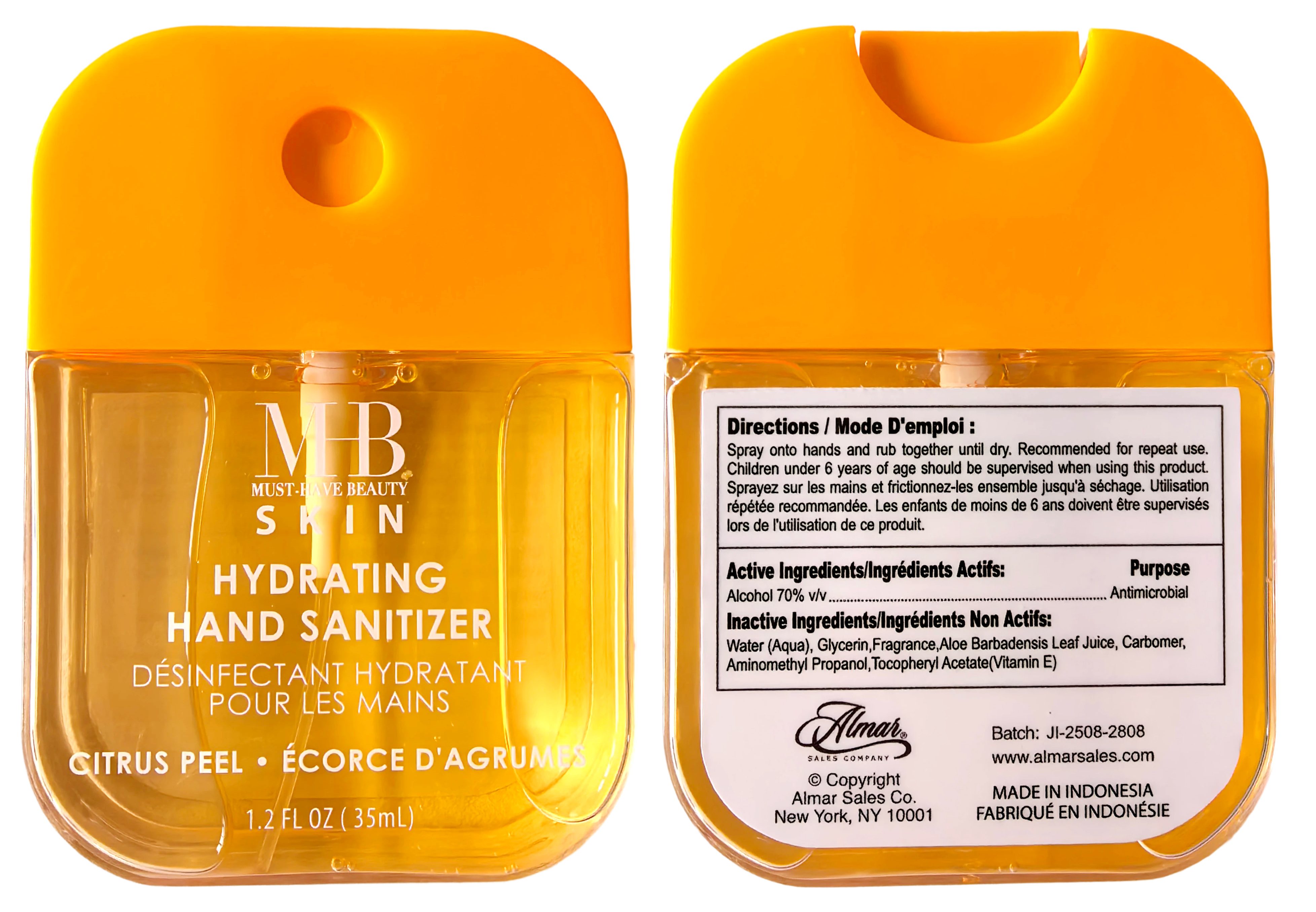 Pill image for Mhb Skin Hydrating Hand Sanitizer, Citrus Peel 35ml