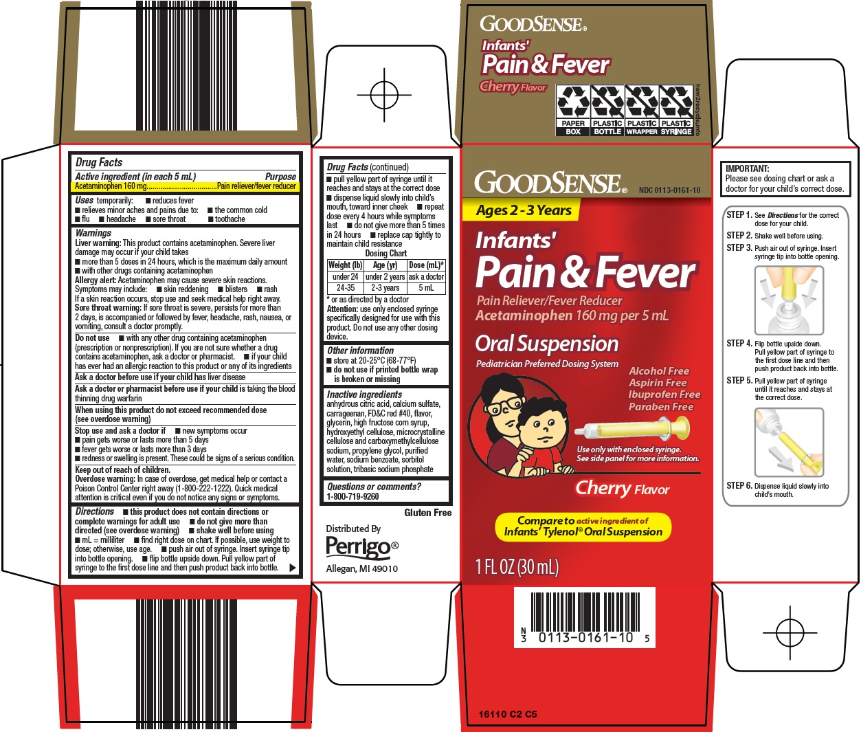 Pill image for Perrigo Pain & Fever Drug Facts