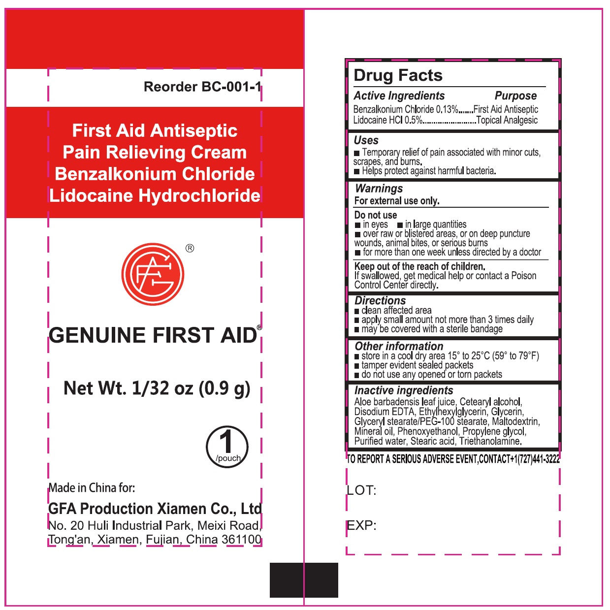 Pill image for Genuine First Aid Pain Relieving Cream