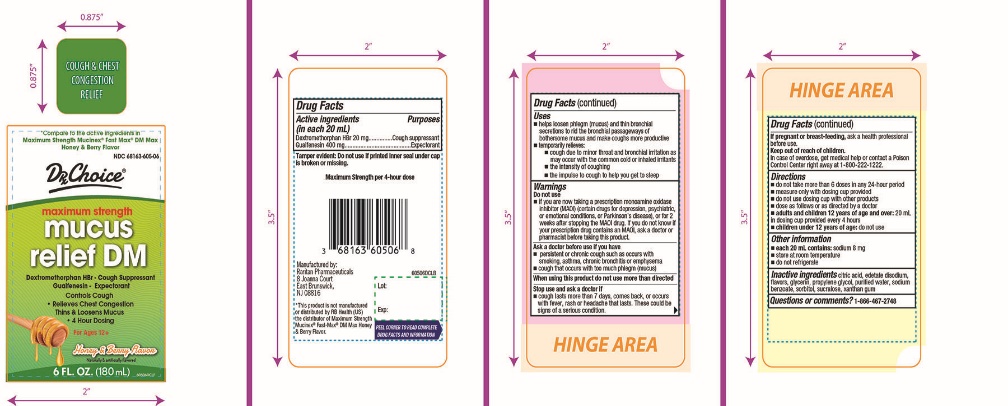 Pill image for Drx Choice® Mucus Relief Dm Honey & Berry Flavor