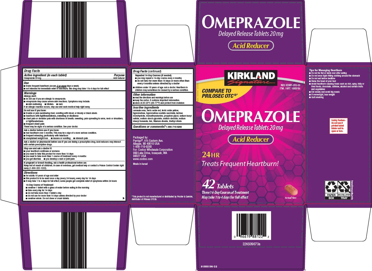 Pill image for Costco Wholesale Corp. Omeprazole Delayed Release Tablets 20 Mg Drug Facts