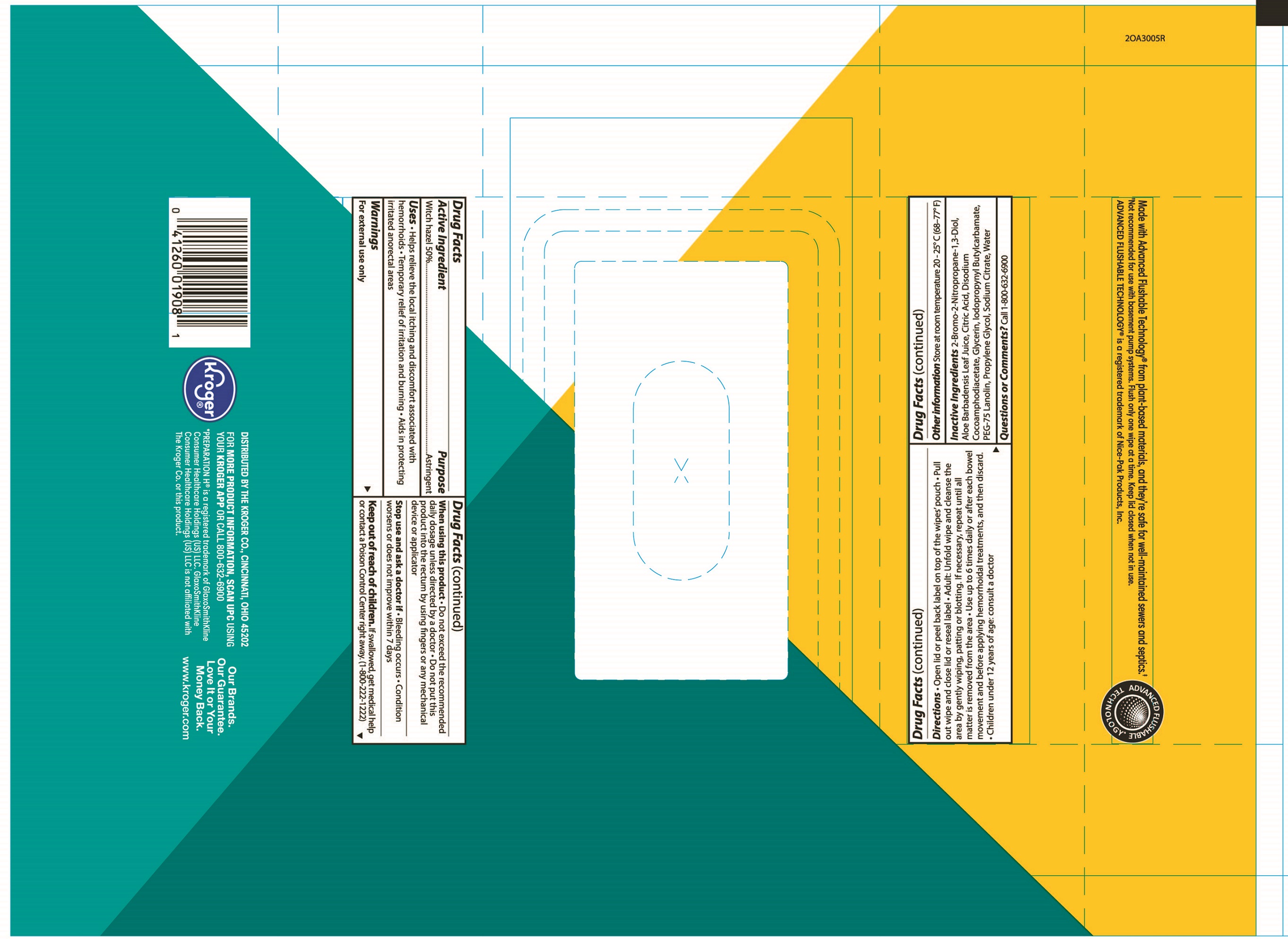 Pill image for Kroger Medicated Wipes, Ndc Number 30142-791