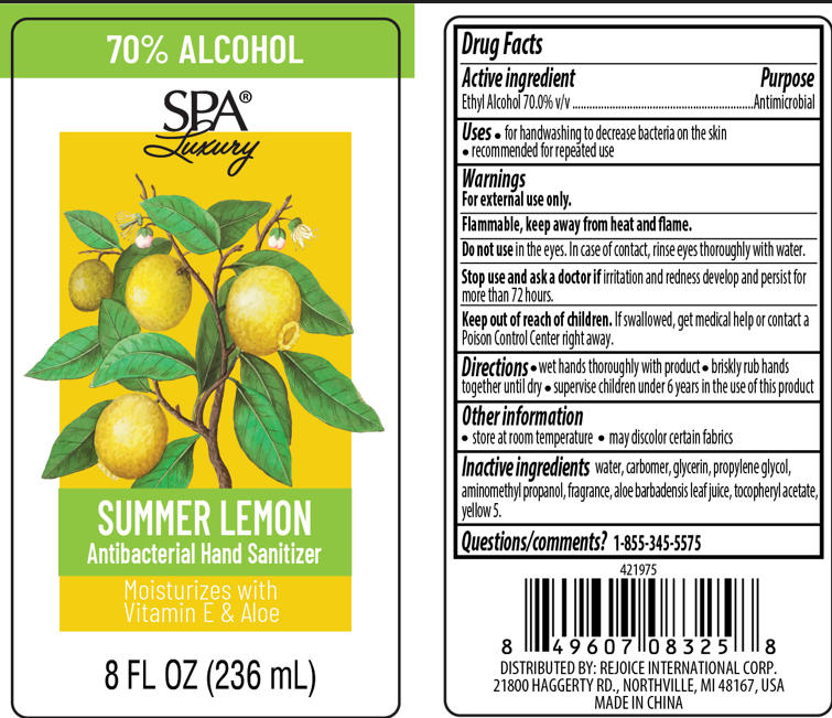 Pill image for Spa Hand Sanitizer Summer Lemon