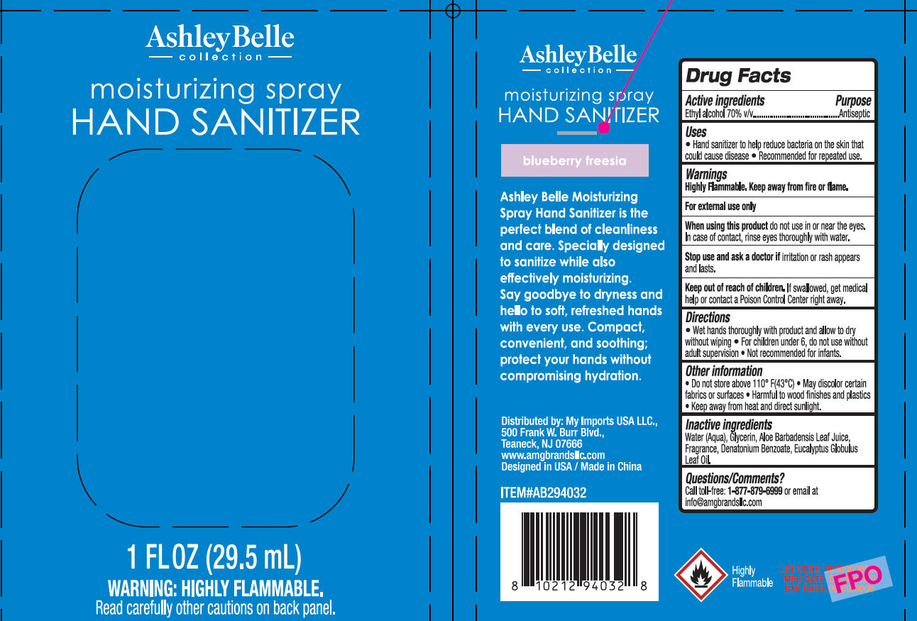 Pill image for Ashleybelle Moisturizing Spray Hand Sanitizer Blueberry Freesia