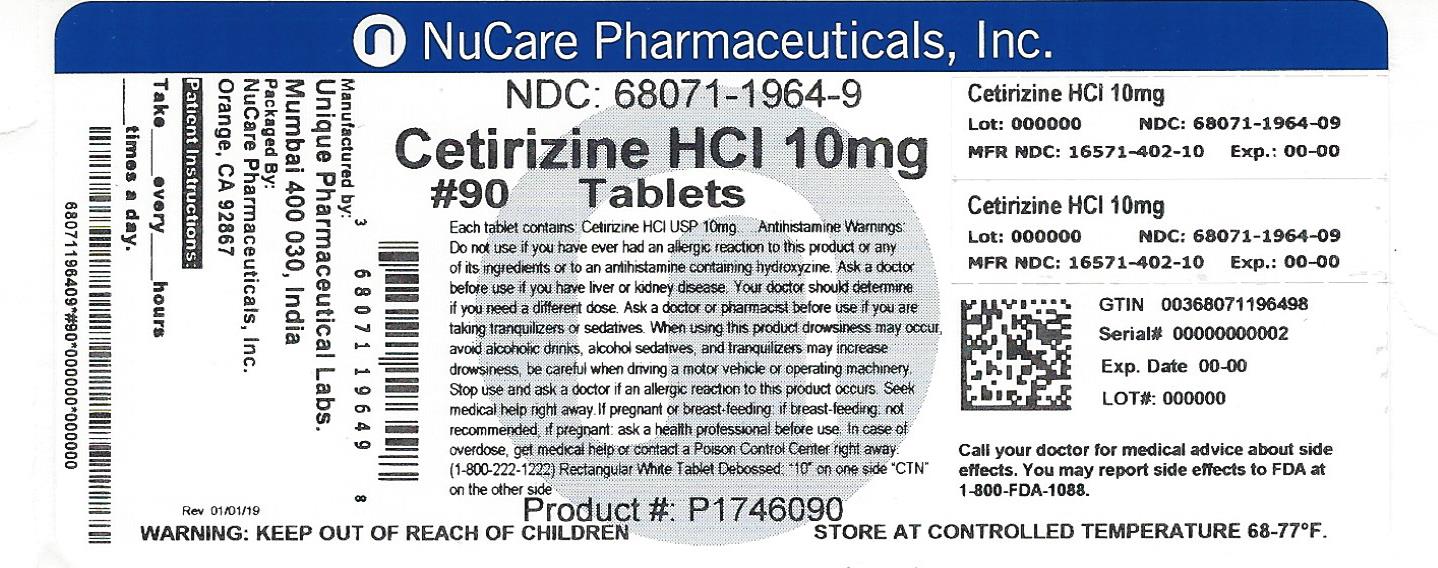 Pill image for Cetirizine Hydrochloride Tablets, 10 Mg, Allergy