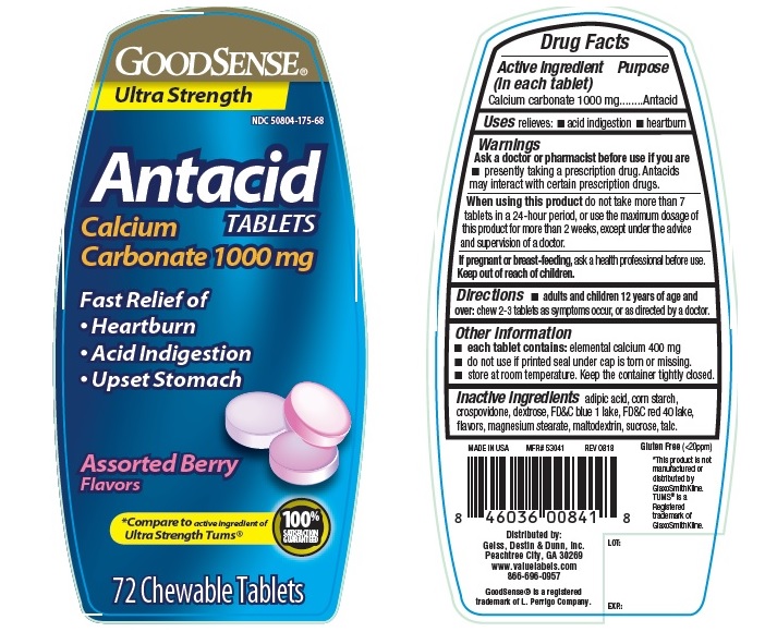 Pill image for Goodsense Ultra Strength Antacid Assorted Berry Chewable Tablets