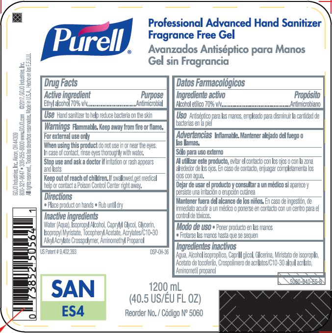 Pill image for Purell Professional Advanced Hand Sanitizer Fragrance Free Gel