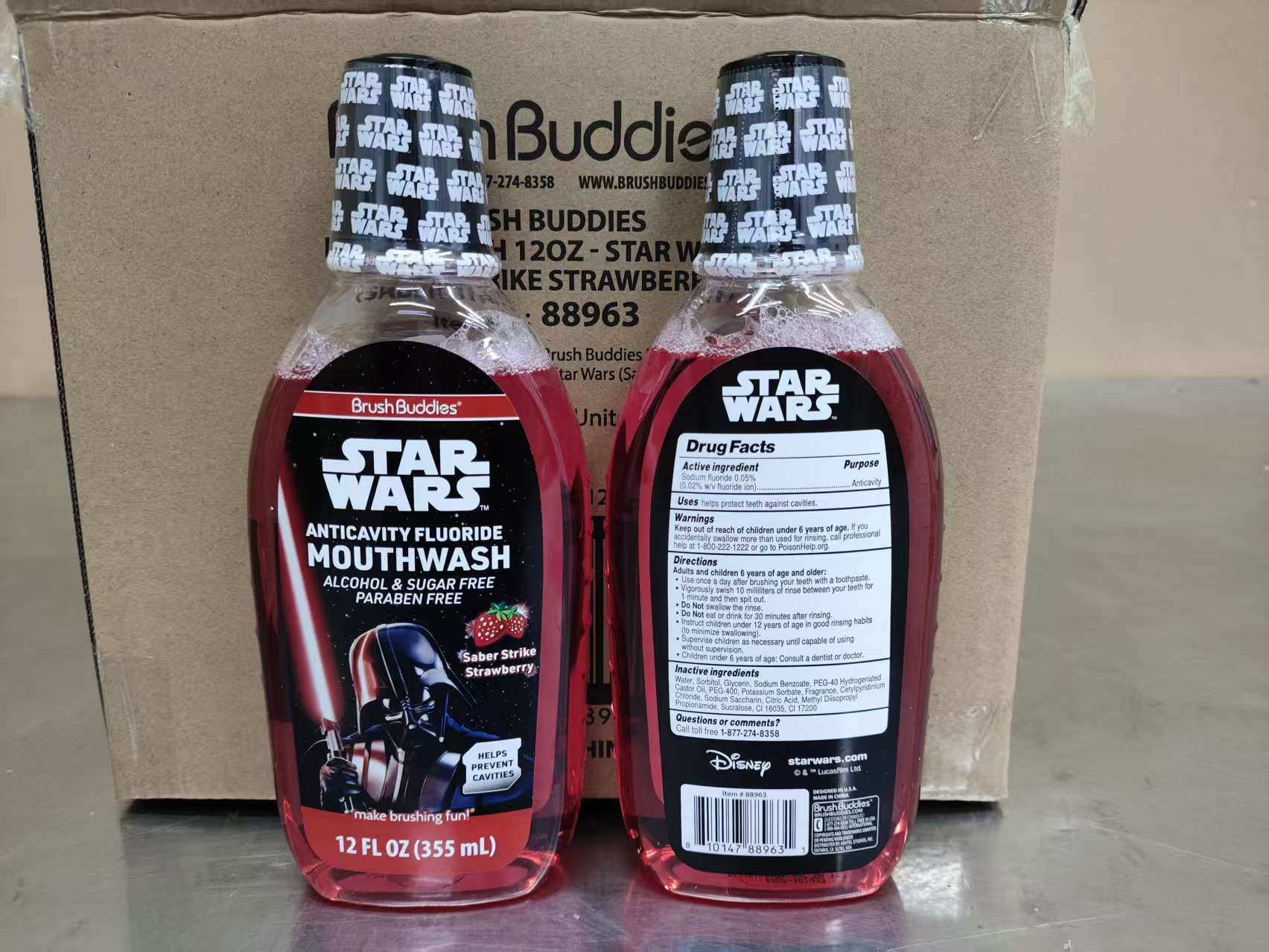 Pill image for 73928-130-01 Brush Buddies Mouthwash 12oz - Star Wars (saber Strike Strawberry）